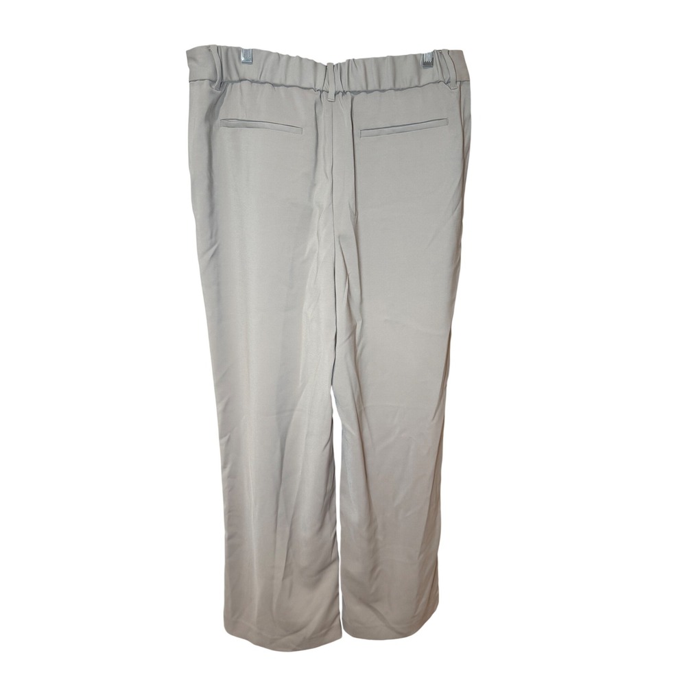 Quince NWT Crepe Pleated Wide Leg Pants Morel Gray Size 16 - Picture 4 of 10